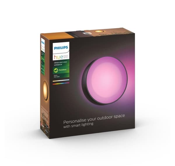 Philips Hue, WCA Daylo Outdoor Wall Lantern, musta