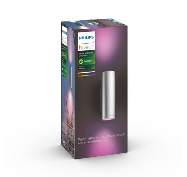 Philips Hue, WCA Appear Outdoor Wall Lantern, Inox