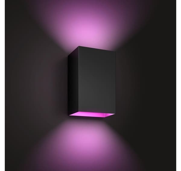 Philips Hue, WCA Resonate Outdoor Wall Lantern, Black