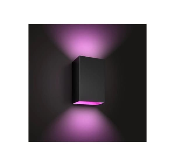 Philips Hue, WCA Resonate Outdoor Wall Lantern, Black