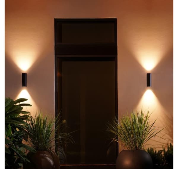 Philips Hue, WCA Appear Outdoor Wall Lantern, Black