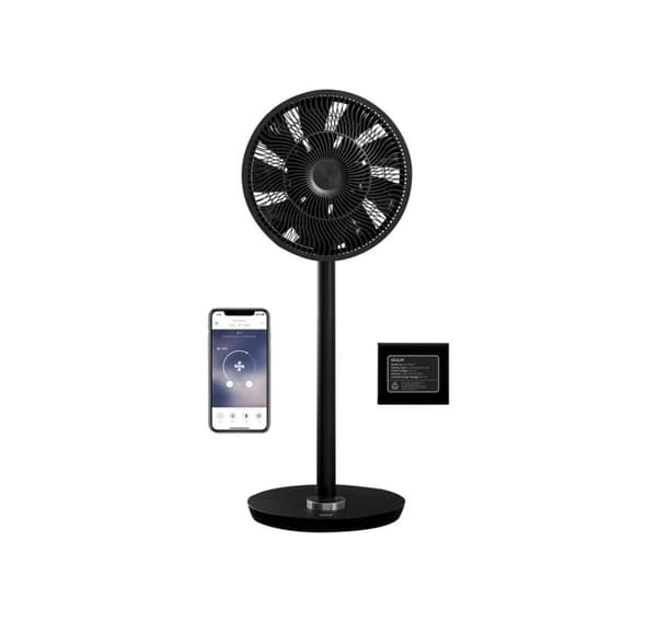 Duux, Smart Fan, Whisper Flex Smart Black med batteripakke