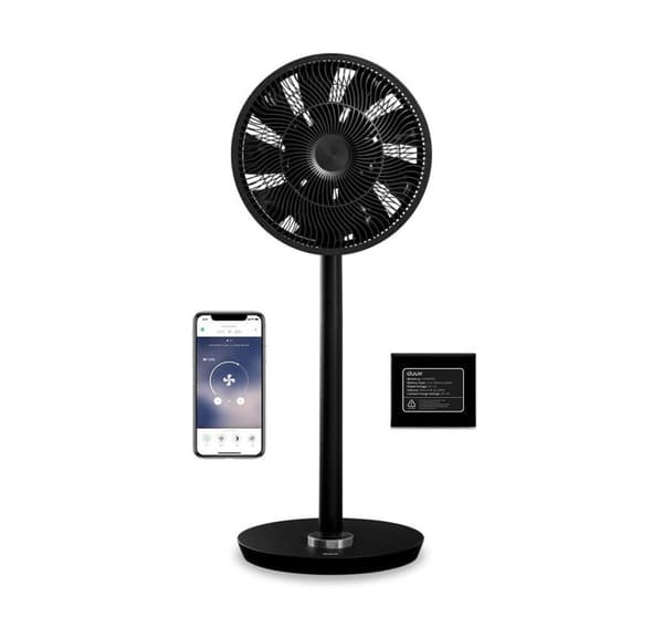 Duux, Smart Fan, Whisper Flex Smart Black med batteripakke