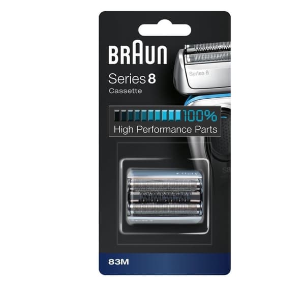 Braun, ersättningshuvud för rakapparat för Series 8, Silver, 83M