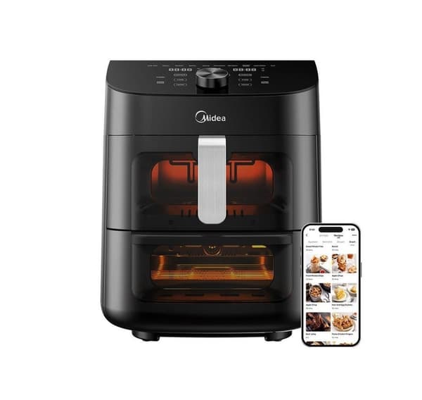 Midea, Two Zone Airfryer, MAD1100DADK