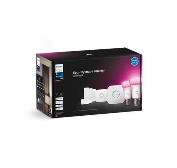 Philips Hue, Secure Sensor Set WCA E27, Bridge, Sensorer