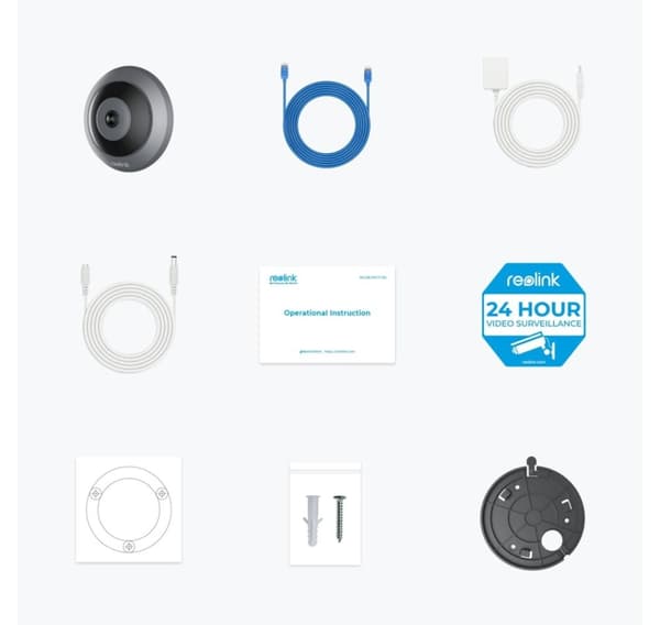 Reolink, 360° Panoramic Indoor Fisheye Camera, Fisheye Series W520