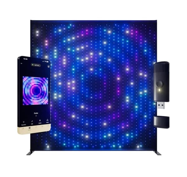 Twinkly, Lightwall Smart LED Bakgrundsvägg 2,6 x 2,7 m