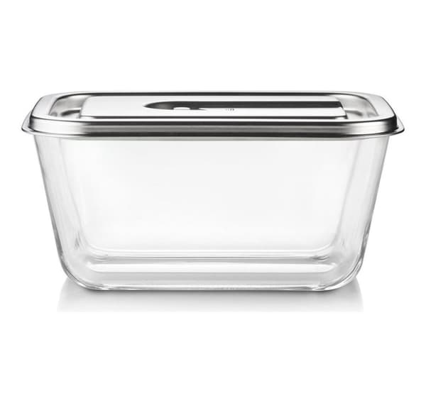 Caso, Vakuumbeholder i glas med plastlåg, VacuBoxx Inox XL
