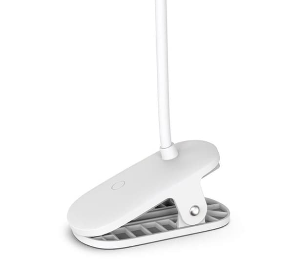 ColorWay, LED-bordlampe fleksibel og klips 2 med innebygd batteri, CW-DL10FCB-W
