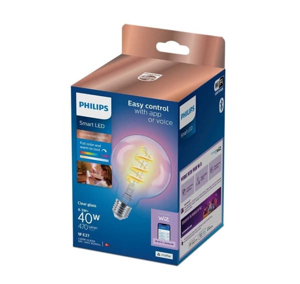 WiZ, Philips Smart WiFi Filament Clear G95 RGB