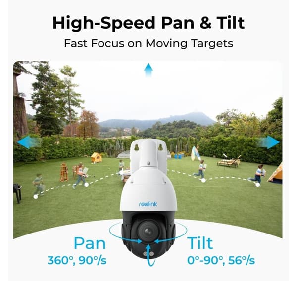 Reolink, 4K 360° automaattisesti seuraava PoE-kamera 5X optisella zoomilla, P840