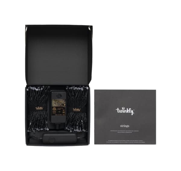 Twinkly, Strings Smart LED Lights 400 RGB (monivärinen), 32m, musta lanka
