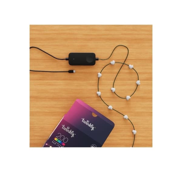 Twinkly, Candies 200 sydämenmuotoiset RGB-LEDit, vihreä johto, USB-C