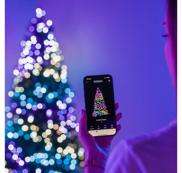 Twinkly, Candies 100 helmenmuotoista RGB-LEDiä, vihreä johto, USB-C