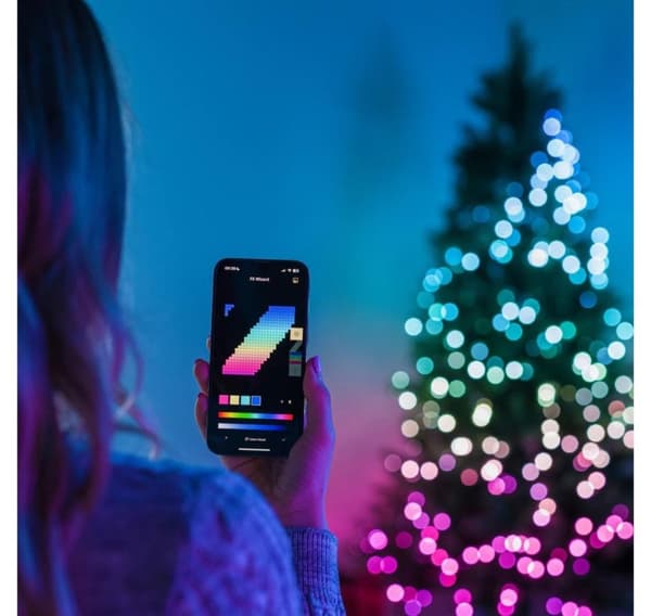 Twinkly, Candies 100 helmenmuotoista RGB-LEDiä, vihreä johto, USB-C