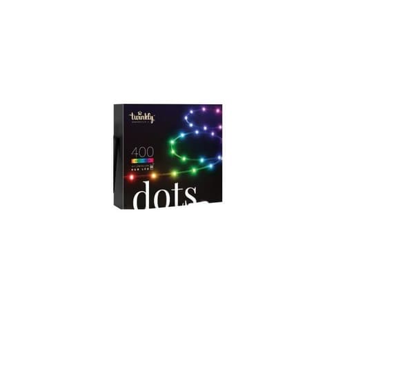 Twinkly, Dots Smart LED 400 RGB, 20m, svart ledning