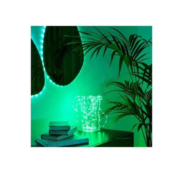 Twinkly, Dots Smart LED 200 RGB, 10m, svart tråd
