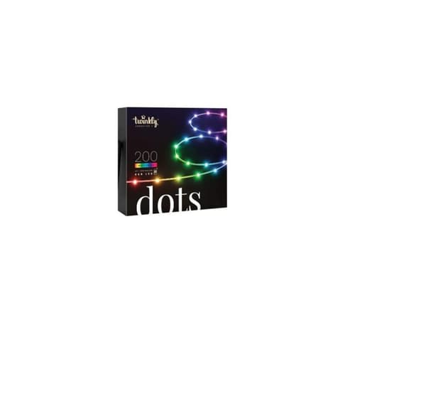 Twinkly, Dots Smart LED 200 RGB, 10m, svart tråd