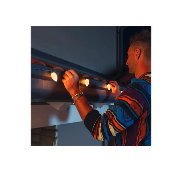 Twinkly, C9 Bulbs Smart LED 40 RGB, 12,2m, Grøn ledning