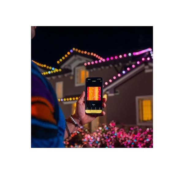 Twinkly, C9 Bulbs Smart LED 40 RGB, 12,2m, Grøn ledning