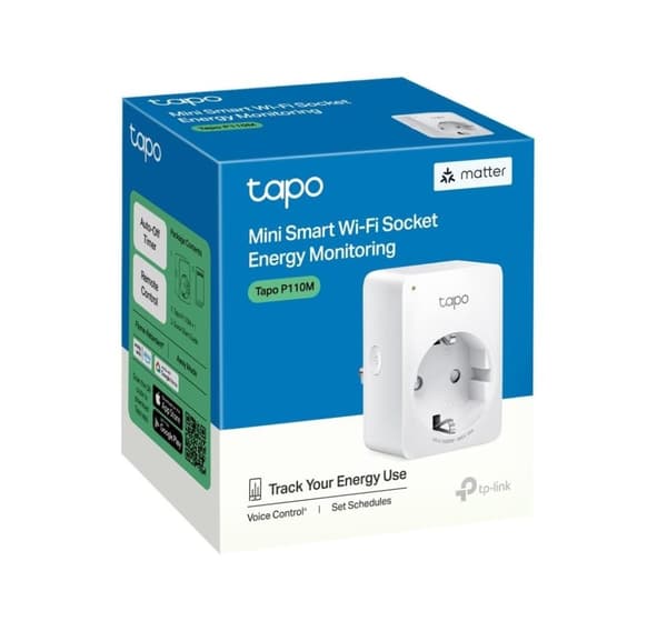 TP-LINK, Mini Smart Wi-Fi -pistoke, energianvalvonta, Tapo P110M