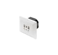 Miniatyrbilde 1 av 5: Digitus, stikkontakt med USB A- og USB-C-porter, innfelt