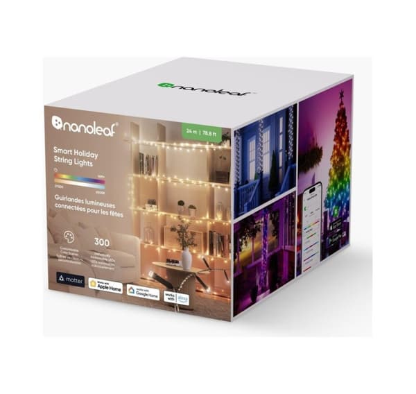 Nanoleaf, Smart Holiday String Lights 24m 300 LED'er
