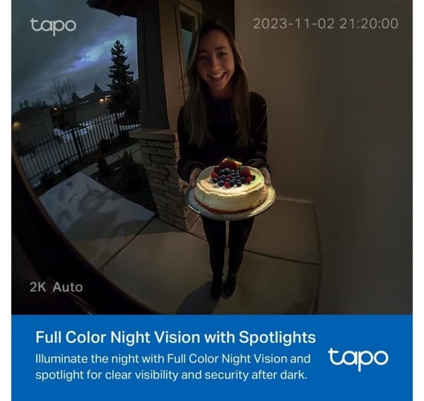 TP-LINK, videodørklokkekamera, Tapo D210
