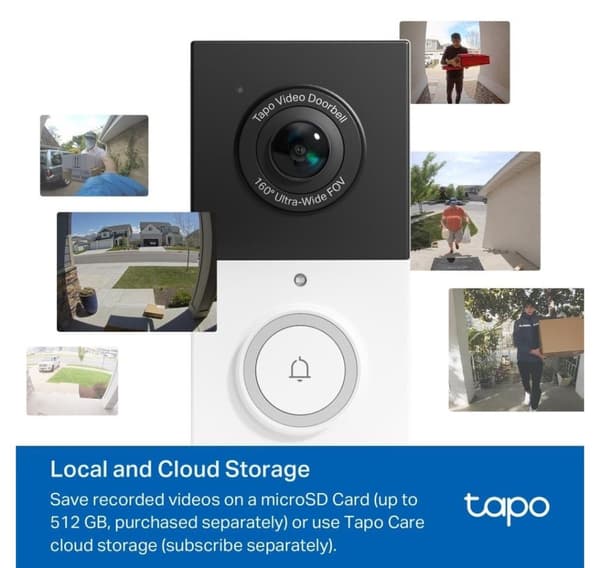 TP-LINK, videodørklokkekamera, Tapo D210