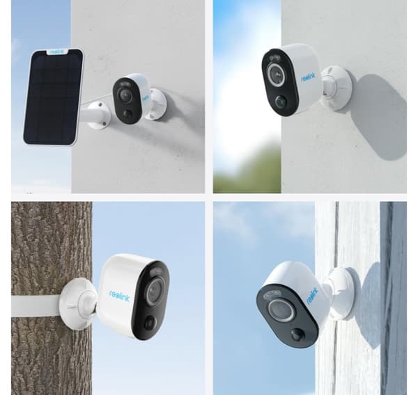 Reolink, Wi-Fi sikkerhedskamera med Motion Spotlight og solpanel, Argus Series B330
