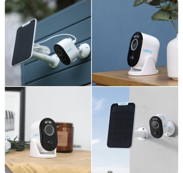 Reolink, Wi-Fi sikkerhedskamera med Motion Spotlight og solpanel, Argus Series B330