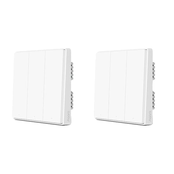 Aqara Smart Home Kit, Trådløs Relæcontroller, Vandimmersionssensor,2X ingen neutral 3tast