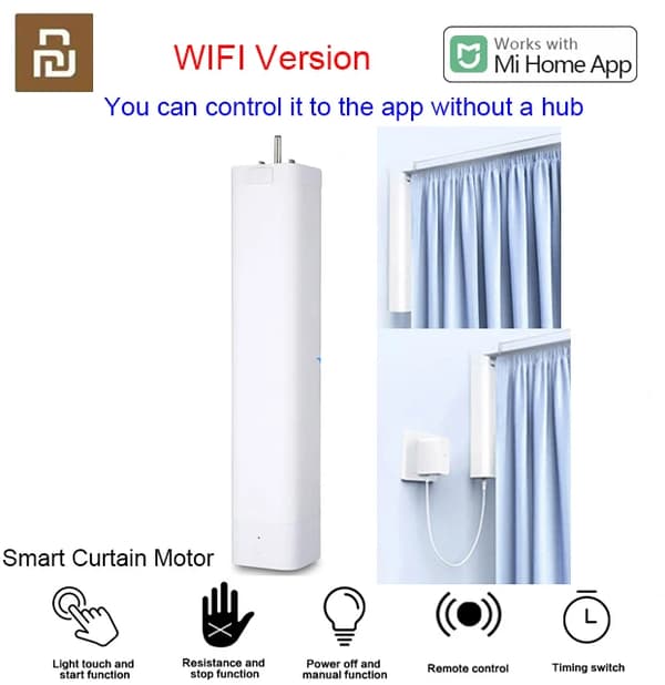 Smart Home Switch, 2 Knap Kontrol, Ingen Neutral Ledning,Youpin Wifi Motor