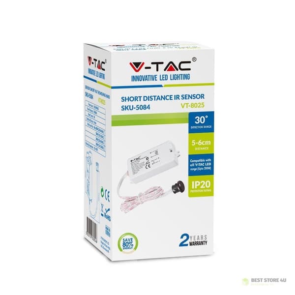 Käden liiketunnistin, maks. 200 W, V-TAC VT-8025