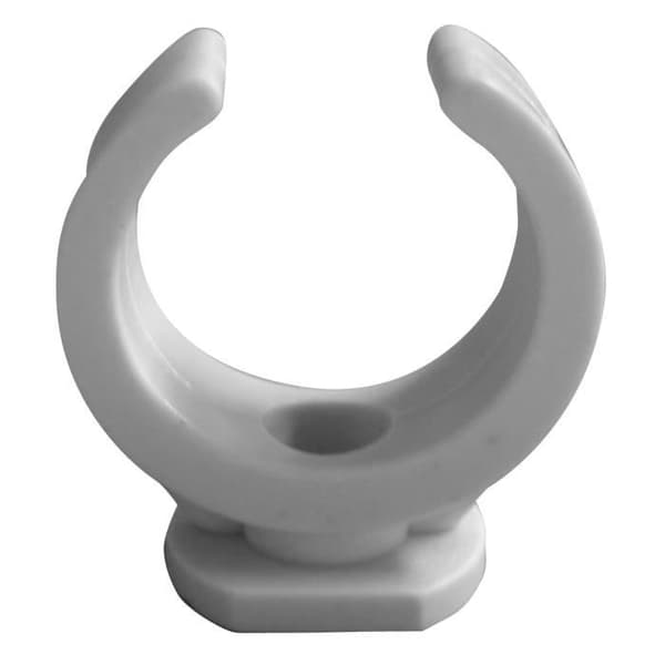 Klipp - Zenitech - Paket med 15 - Ø 20 mm - Ljusgrå - Inomhusbruk