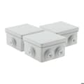 Miniatyrbild 1 av 6: Kvadratisk fördelningslåda - Zenitech - Förpackning med 3 - Vattentät IP55 - 80x80x40mm - Vit