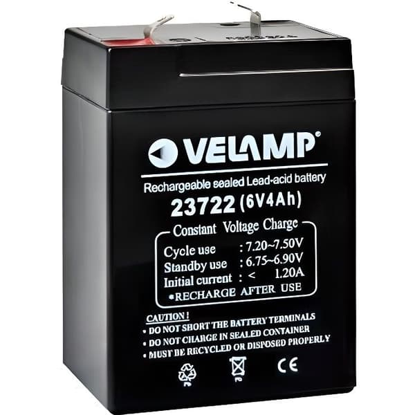 VeLamp blybatteri 6 V 4 AH 0,7 kg - 23722