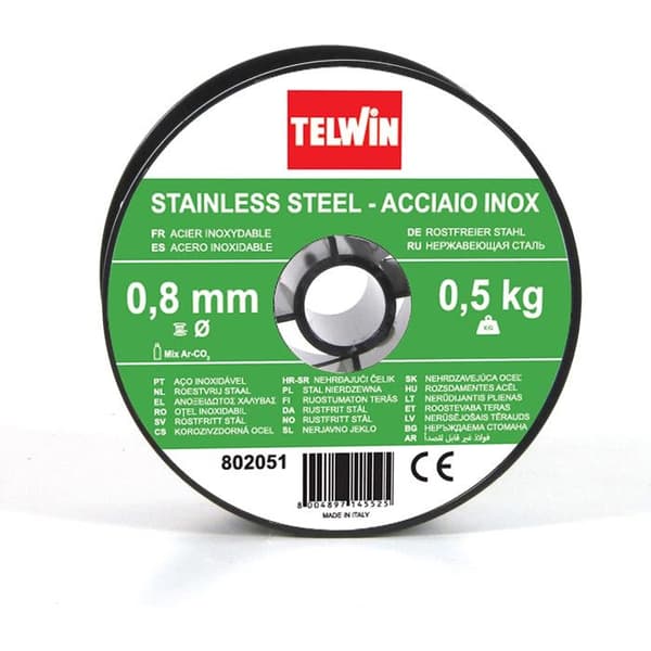 Spole med tråd - Telwin - Inox - 0,8 mm - 500 g - Säljs styckvis