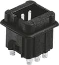 Miniatyrbild 1 av 2: Harting elektrisk utrustning reservdel - 09 70 006 2616 - Stifteinsatz Han® Staf 6 Schrauben 1 St. ()