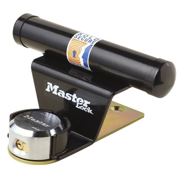 Tyverisikring til vippeporte - MASTER LOCK - Sikkerhedsstang i stål - 6-benet cylinder