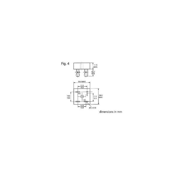 Brygglikriktare 100v-25a (kbpc2501)