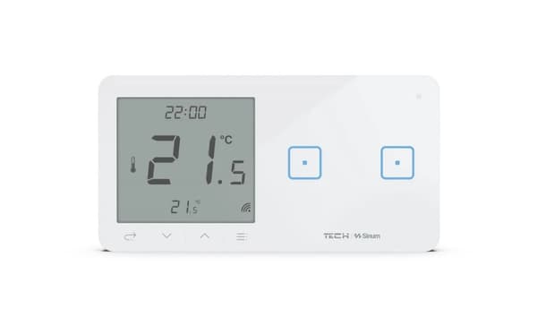Trådløs lysafbryder dobbelt med rumcontroller hvid WSR-02L Tech Controllers
