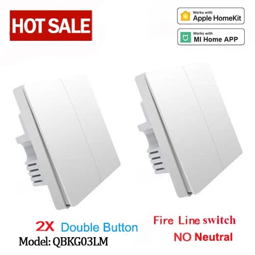 Aqara Smart Home Hub, G2H-kamera med 32G TF-kort, Wifi-gardinsmotor,2X ingen neutral-2Nyckel