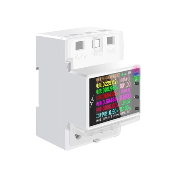 WiFi Smart Energi Meter, 0-100A Strømovervågning, LCD Skærm,AT4P