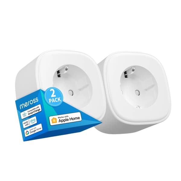 HomeKit Smart Plug, Fjärrkontroll, Röststyrning, Max Belastning 16A,2 Pack, EU