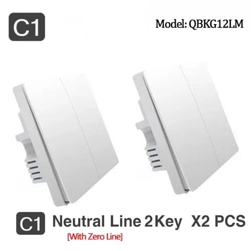 Aqara Smart Home Kit, Trådlös Reläkontroll, Vattendetekteringssensor,2XC1medneutral 2nyckel