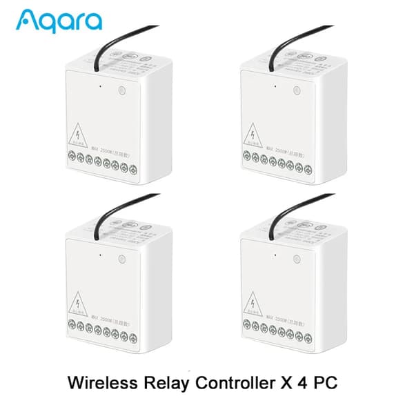 Aqara Trådlös Reläkontroll, Zigbee Kommunikation, 2500W Max Effekt,4st Aqara relä