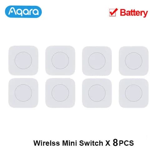 Aqara Trådlös Mini Switch, 2 Kontrollkanaler, Kompakt Design,8 st aqara nyckel
