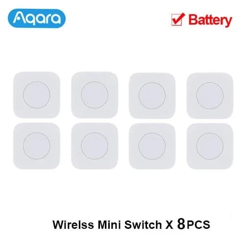 Aqara Trådløs Mini Kontakt, Zigbee Forbindelse, Kompakt Design,8 stk aqara nøgle